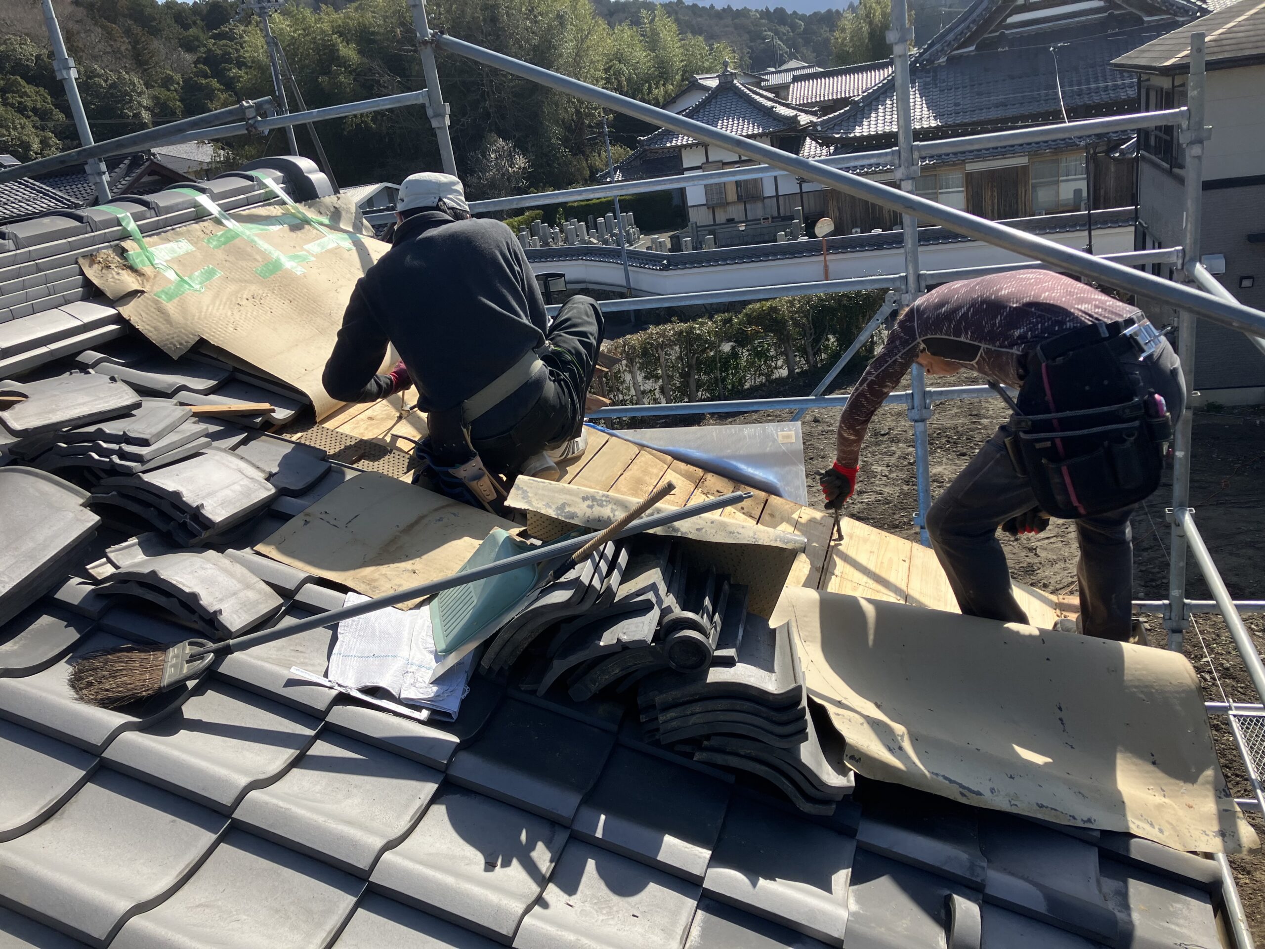 3月18日　日野町での工事の進捗