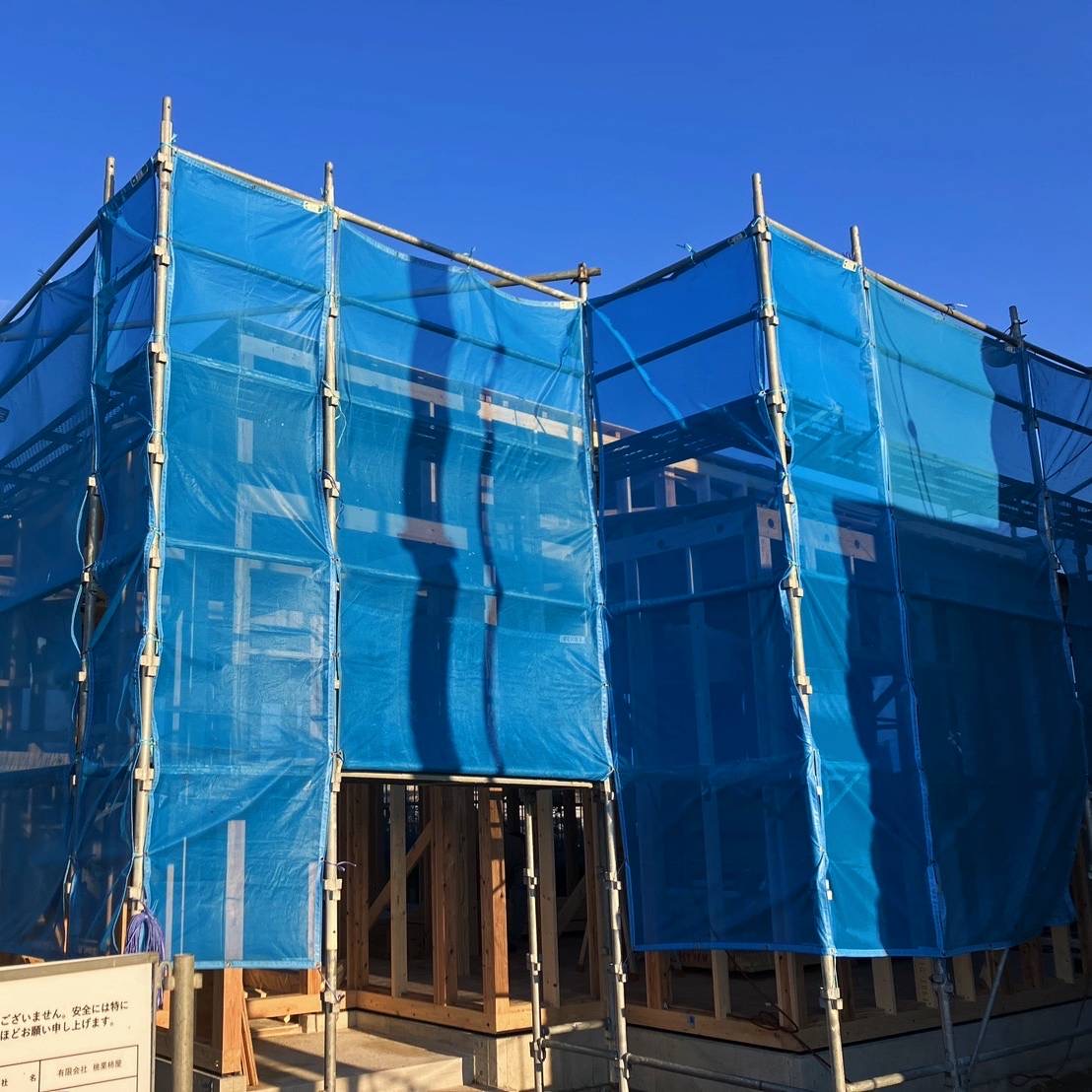 11/3　モデルハウスの棟上げです🏠✨